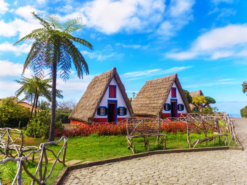See the iconic colourful houses of Santana, Madeira